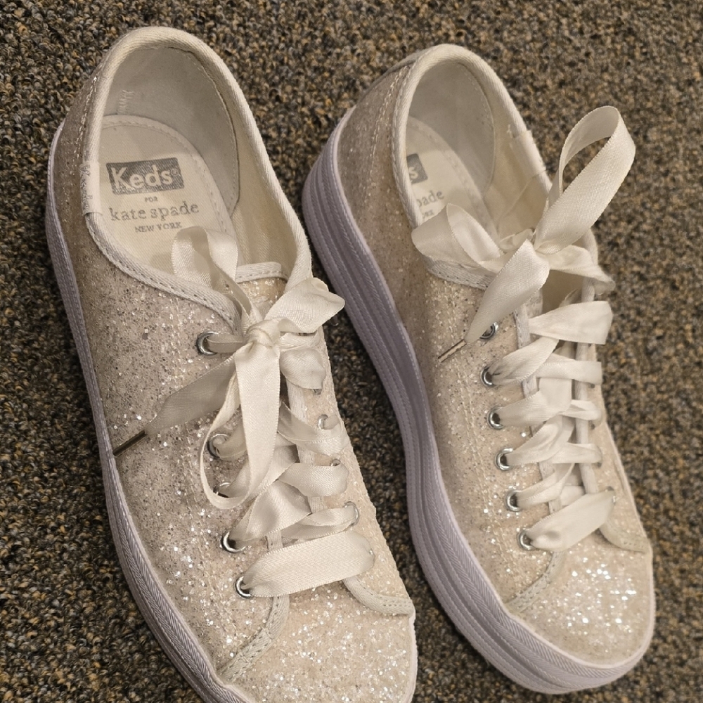 kate spade Women's Sparkling Sneakers - Cream